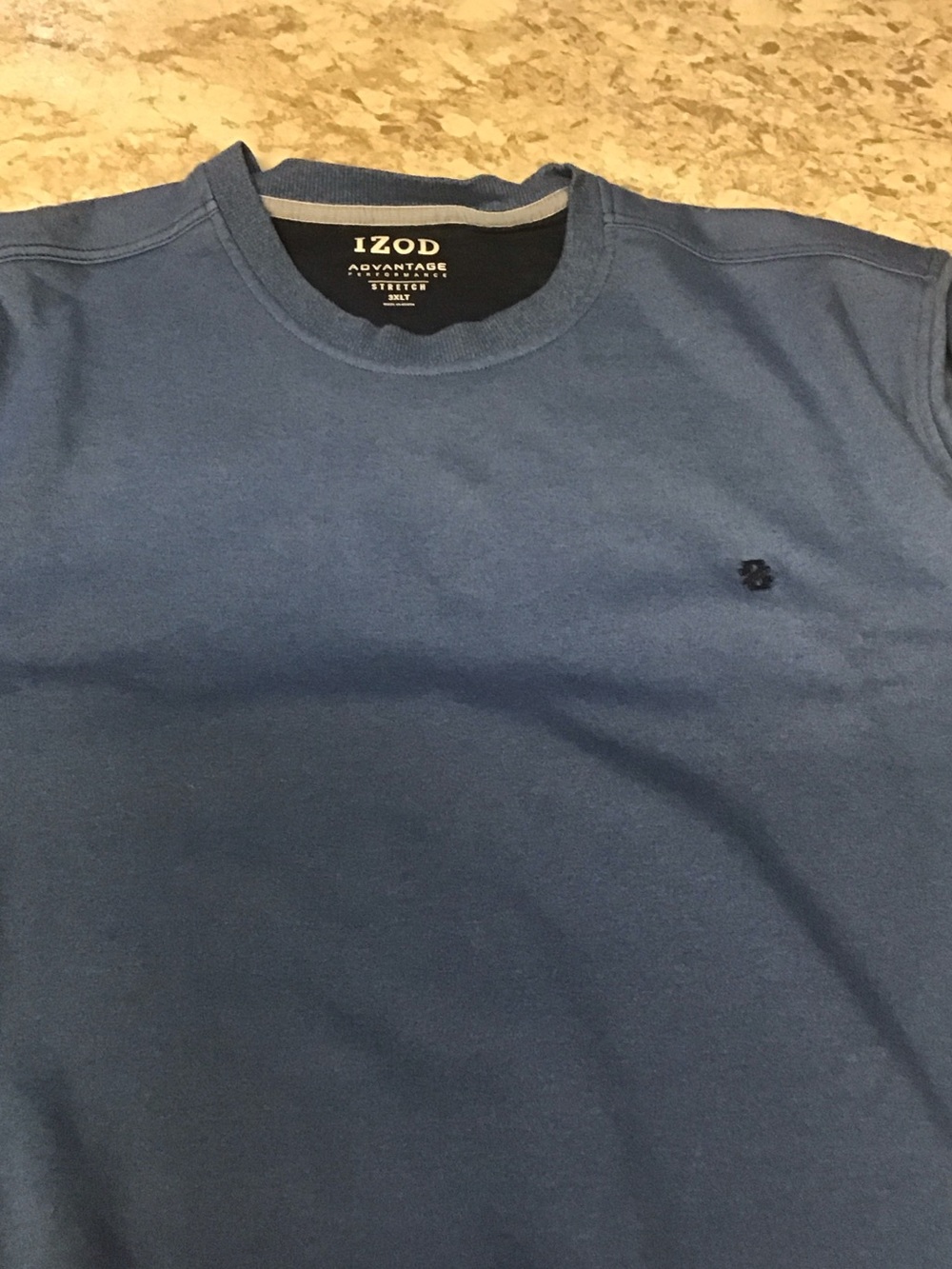 Izod Men's Crewneck Sweatshirt in Blue with Embroidered Logo